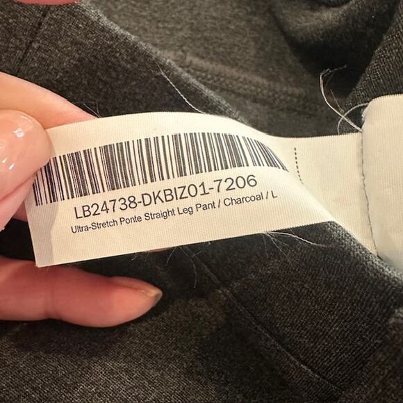 Quince Ultra-Stretch Ponte Straight Leg Pants Charcoal Large Tall 30" Inseam - Picture 11 of 11